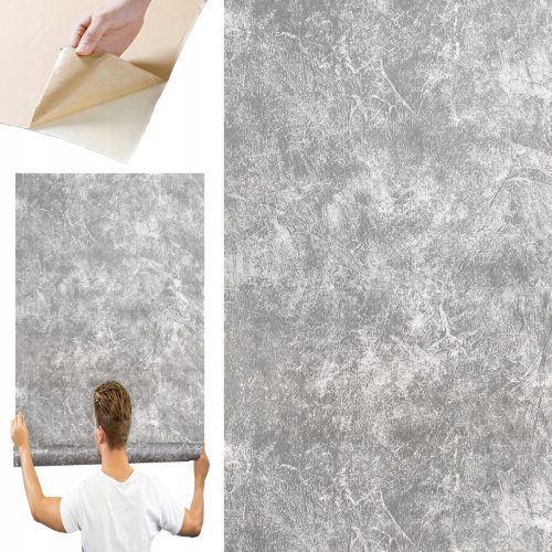 SELBSTKLEBENDE WAND-TAPETE BETONIMITATION 10m