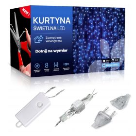   Lunarise - kurtyna świetlna LED 3x3 m 300 LED - biały zimny