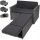 Ein Satz Garten- und Terrassenmöbel Casaria Gartenmöbel-Set, Kunststoff, Schwarz, 7-teilig.