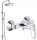 Wandmontierter Omnires UNI Chrom + Einhebel-Wandbrausebatterie Grohe BauLoop Chrom