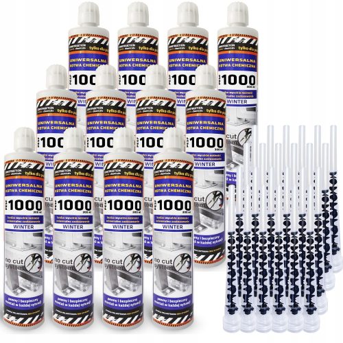 Set mit 12x PESF1000 Winter-Chemikalienanker 300ml + Zubehör