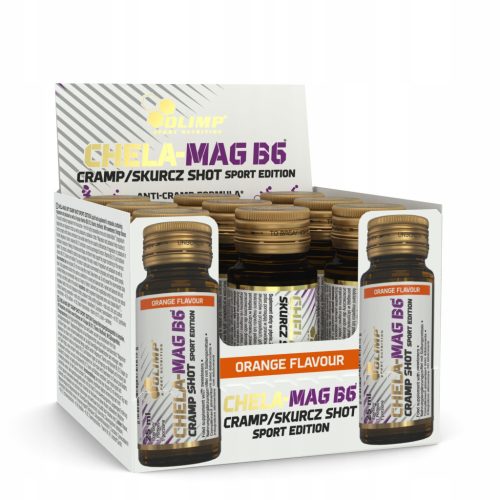 Olimp Chela-Mag B6 Skurcz Shot Sport Edition - Magnesium & Potassium Shot in Glasampulle