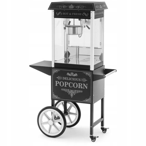 POPCORNMASCHINE MIT RETRO-DESIGN-WAGEN 1600 W