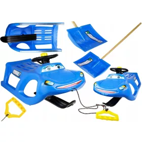   ZIGI-ZET KUNSTSTOFFSCHLITTEN MIT LENKER UND HELM. GESCHENK FÜR EINEN JUNGEN, DER RUTSCHEN IST