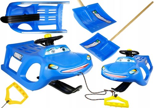  ZIGI-ZET KUNSTSTOFFSCHLITTEN MIT LENKER UND HELM. GESCHENK FÜR EINEN JUNGEN, DER RUTSCHEN IST