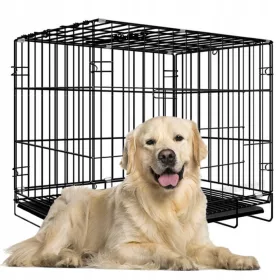    GEHÄUSE FÜR HUNDE, KATZEN, KANINCHEN, FALTBARER METALLKÄFIG