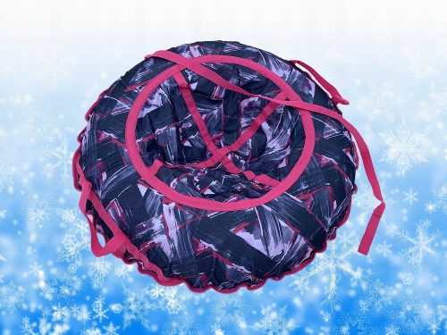 Snow-Tube-Schlitten, aufblasbarer Schneeschlitten, Kreis 100 cm, Pink
