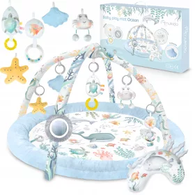    INTERAKTIVE BILDUNGSMATTE FÜR BABYS, LAUFSTALL, NEST + SPIELZEUG