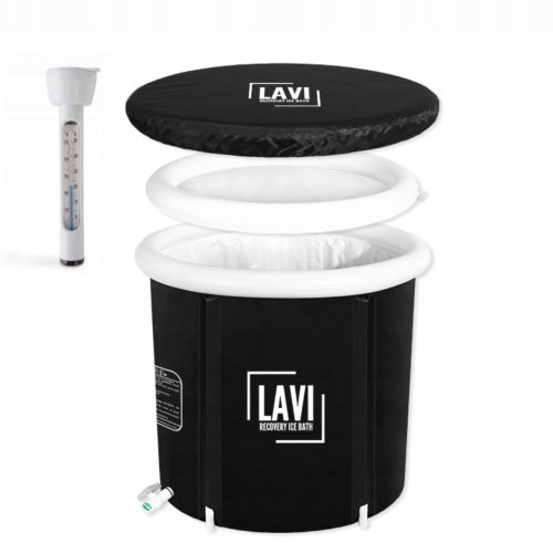 Fass Lavi Eisbad zum Schwimmen, 75 cm, mit Deckel und Thermometer