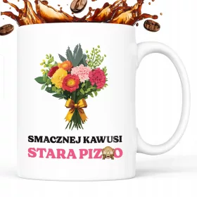    Tasse mit Aufdruck „Enjoy your Coffee OLD PIZ*O“ – ein Geschenk (oder auch nicht)