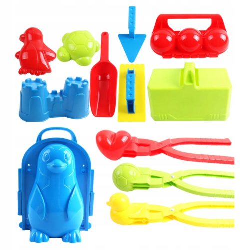  12x Schneespiel Cartoon Tiere Schneespielzeug für Kinder Winter Outdoor Spielzeug Schneekugel