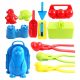  12x Schneespiel Cartoon Tiere Schneespielzeug für Kinder Winter Outdoor Spielzeug Schneekugel