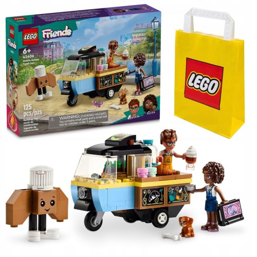  LEGO Friends 42606 Mobiler Tortenständer + Papiertüte LEGO 6315786 gelb 24x8x18 cm