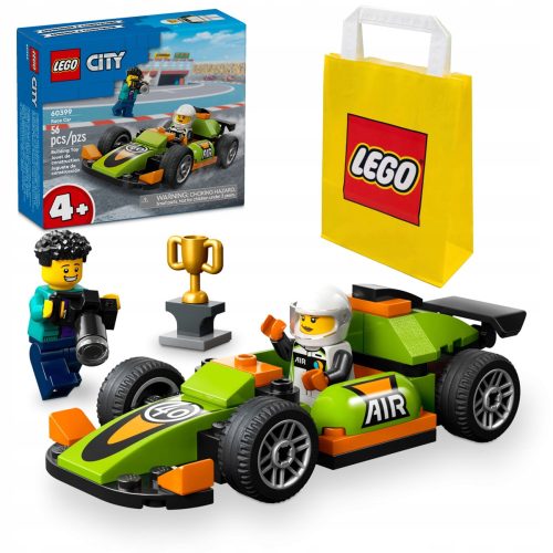  60399 GRÜNER RENNWAGEN + LEGO Papiertüte 6315786 gelb 24x8x18 cm
