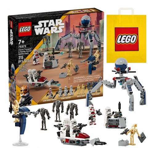  LEGO Star Wars 75372 Clone Trooper und Battle Droid Battle Pack + VP-Papiertüte LEGO 6315792 mittel