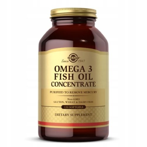 Omega-3 Fischöl-Konzentrat 1000 mg, 120 Weichkapseln von Solgar