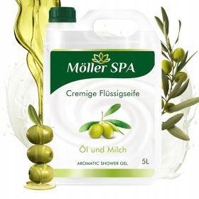    Möller SPA CREAMY DUSCHGEL MILCH UND OLIVE FEUCHTIGKEITSSPENDENDE QUALITÄT 5L