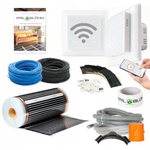  Heizfolienset Bodenthermostat 16m2 140W/m2 +Bruin T-5 WiFi