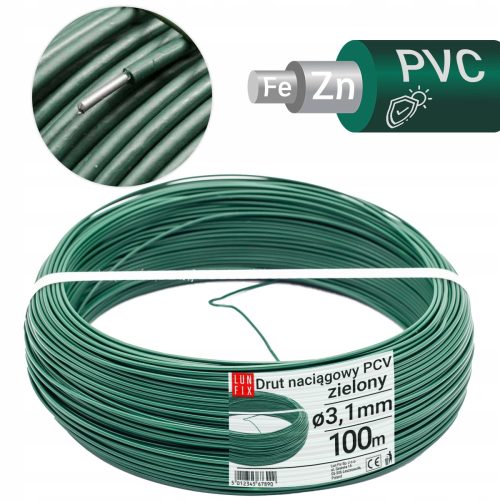 LF 100 mx 3,1 mm beschichteter Spanndraht