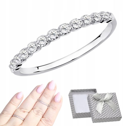  925 SILBERRING Rhodiniert mit Zirkonen Knöchelring SCHÖN R14