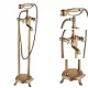Freistehender alter Retro-Badewannenhahn aus Messing – Set