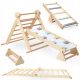 Spielplätze im Garten 3-in-1-Dreiecksleiter aus Holz für den Heimspielplatz
