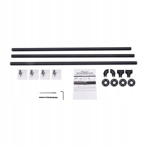 12ft schwarzes Treppengeländer Badezimmer Haltegriffe 366cm