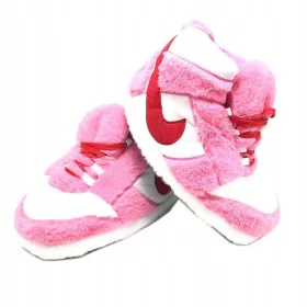  Warme rosa Plüschhausschuhe, Größe 36-42, Nike