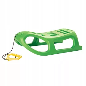   PROSPERPLAST LITTLE SEAL Großer Schlitten mit Seil für Kinder, grün