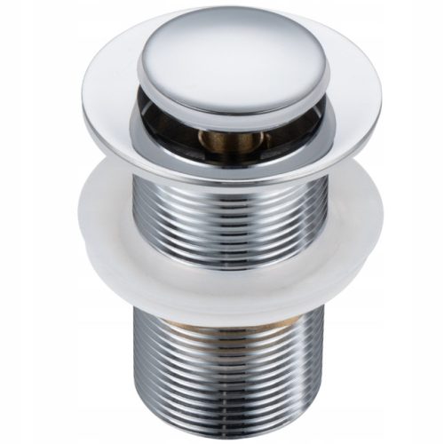 AQUAUNO CLICK-CLACK WASCHTISCHSTOPFEN, MESSING, CHROM, FÜR WASCHBECKEN OHNE ÜBERLAUF