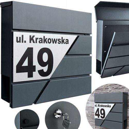 MGD-Briefkasten in Grautönen