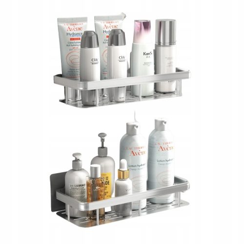 Badezimmerregale DUSCHREGAL OHNE BOHREN, EDELSTAHL, 2-tlg