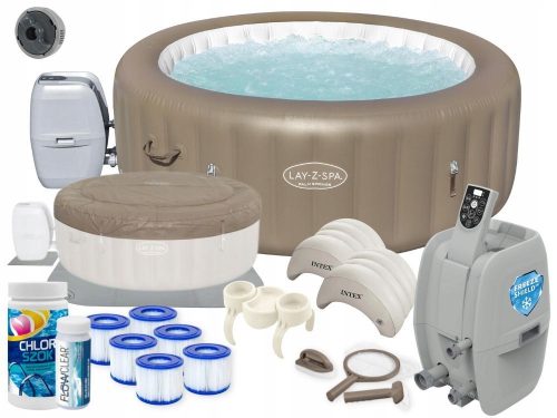 Whirlpool, Garten-Whirlpool Whirlpool Bestway 60017 aufblasbare runde Struktur 916 l + 11 weitere Produkte