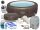 Whirlpool, Garten-Whirlpool Bestway runder aufblasbarer Hydromassage-Pool 1190 l + 11 weitere Produkte