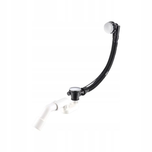 AQUAUNO BADESIPHON MIT AUTOMATISCHEM STECKER AUF CHROMKNOPF + ÜBERLAUF