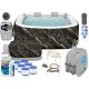 Whirlpool, Garten-Whirlpool Bestway runder aufblasbarer Hydromassage-Pool 778 l + 13 weitere Produkte