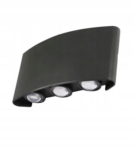  Ousfot schwarze Gartenwandleuchte mit integrierter 5-W-LED-Quelle