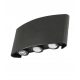  Ousfot schwarze Gartenwandleuchte mit integrierter 5-W-LED-Quelle