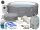 Whirlpool, Garten-Whirlpool Bestway runder aufblasbarer Hydromassage-Pool 908 l + 11 weitere Produkte