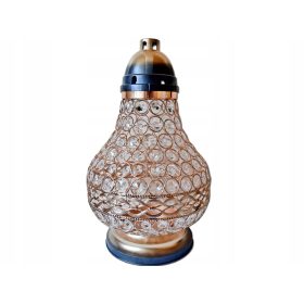    KERZE KERZEN LATERNEN FÜR GRÄBER VIP KARAFFE GOLD + EINSATZ 5 TAGE BOLSIUS