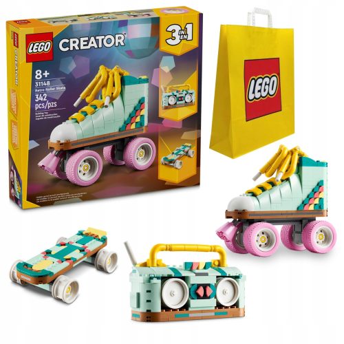  LEGO Creator 3 in 1 31148 Retro-Rollschuhe + LEGO 6315792 PAPIERBEUTEL VP MEDIUM M 34X41X10 TE