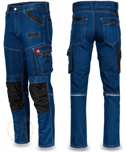 ART.MAS lange Arbeitshose Jeans-blau01, XXL