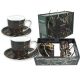 Tasse und Untertasse für Kaffee und Tee Carmani Tasse Tassen Set Porzellan als Geschenk Porzellan 220 ml 2-tlg.