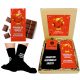Coole, lustige Gadgets VALENTINSTAG-Set aus SOCKEN und SCHOKOLADE anlässlich des VALENTINSTAGS für einen Mann und eine Frau
