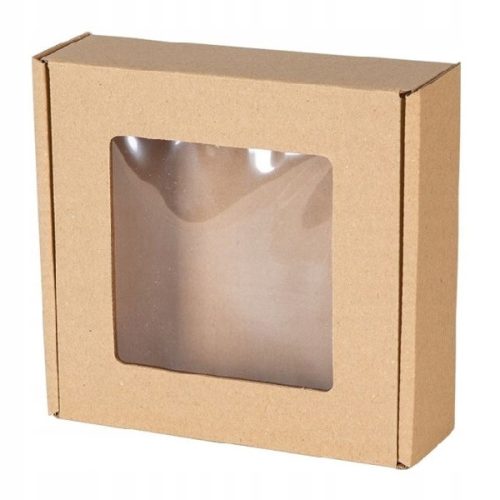  Karton mit Fenster 13x13x4, perfekt zum Verpacken von Geschenken