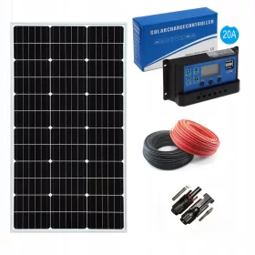  MONO-SOLARPANEL + 20-A-REGLER, 100-W-Solarbatterie