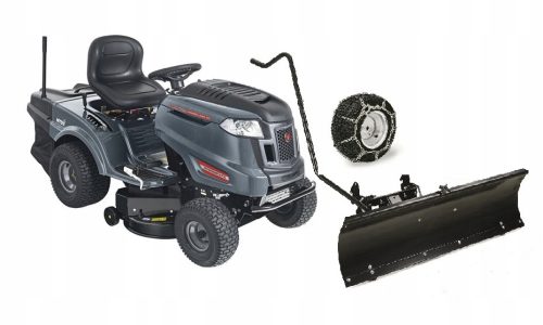 Gartentraktormäher MTD Anthrazit Power-Liner 92 Gartentraktor + MTD OEM-190-833 Schneepflug
