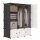 MAXXLLC Kleiderschrank 111 x 164 x 47 cm Anthrazit, Grautöne