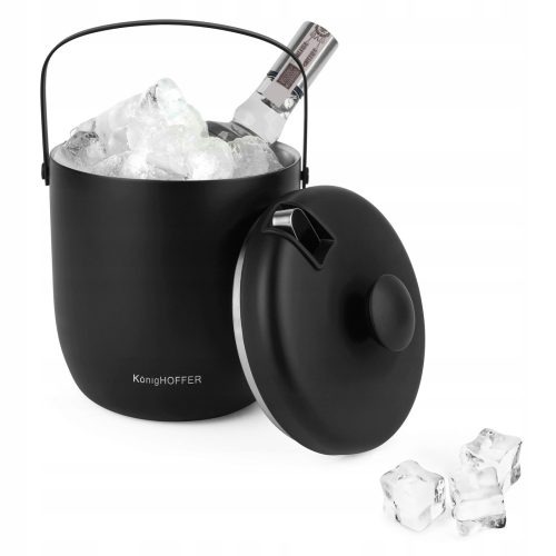 KonigHOFFER Oris Eiskübel mit Zange 2,8 l, schwarz