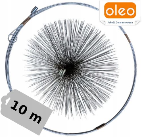 Ein Set zur Reinigung des Schornsteins von unten. 10 m + Metall-/PVC-Bürste